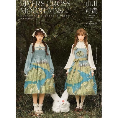 NyaNya Rivers Cross Mountains Sweater, Skirt, JSKs and One Piece(Reservation/Full Payment Without Shipping)